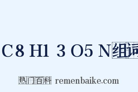C8H13O5N组词是什么意思的图片